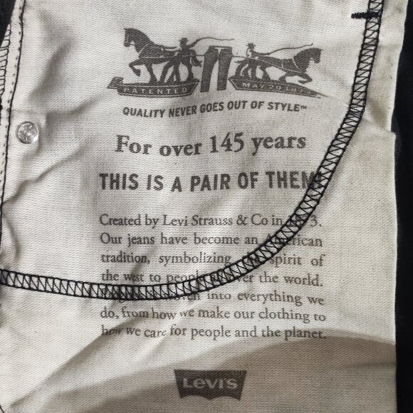 Levi's 569 jeans men's size W36(34)/ L34 black colour loose fit straight stretch - Picture 9 of 15